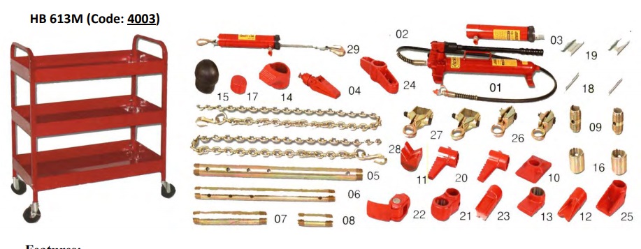 COLLISION REPAIR KITS HB 613M